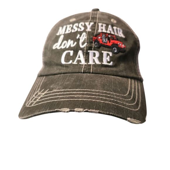 KATYDID Messy Hair Don't Care Baseball Hats Cap -‎ Trucker Hat for Women - Picture 1 of 6